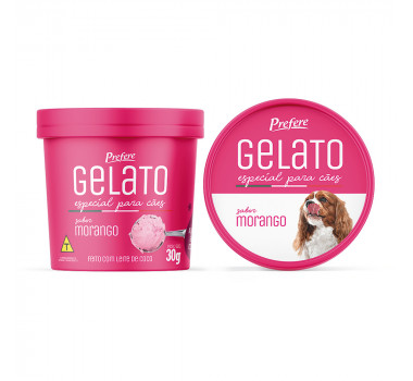 Gelato Prefere Morango para Cães - 30g