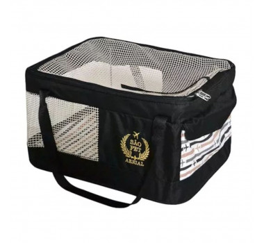 Bolsa Aerial Pet-GL São Pet para Cães e Gatos - Preta