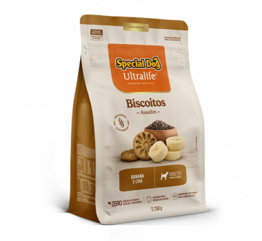 Biscoito Special Dog Ultralife Banana e Chia para Cães Adultos - 250g