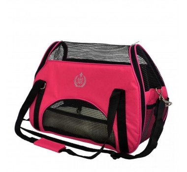 Bolsa Atenas em Nylon Rosa São Pet para Cães e Gatos - N2