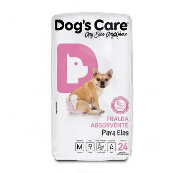 Fralda Higiênica Dog's Care para Cadelas M - 24 unidades