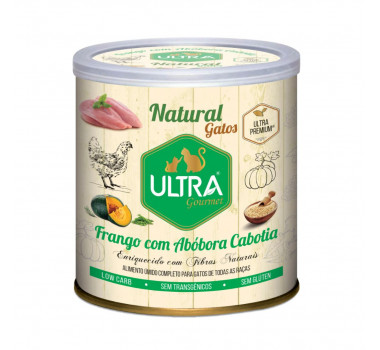 Alimento Úmido Natural Ultra Gourmet Frango com Abóbora para Gatos - 300g