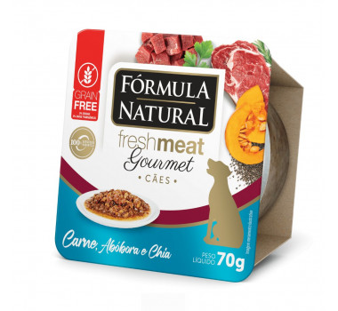 Ração Úmida Fórmula Natural Fresh Meat Gourmet Carne para Cães - 70g