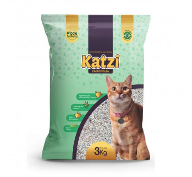 Areia Sanitária Katzi Biofórmula Fina para Gatos - 3Kg