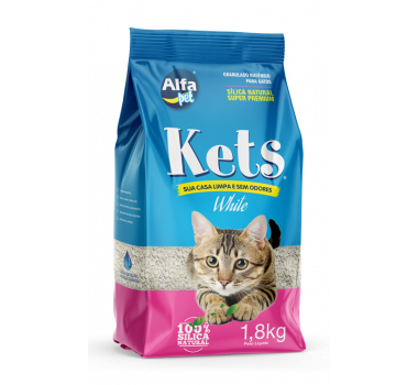 Granulado Sanitário Kets White para Gatos - 1,8kg