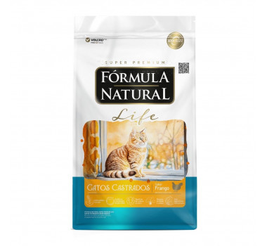 Ração Seca Fórmula Natural Life Frango para Gatos Castrados - 7kg