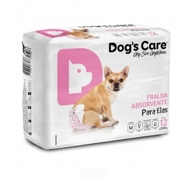 Fralda Higiênica Dog's Care para Cadelas M - 12 unidades