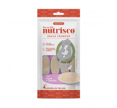 Snack Nutrisco Cremoso para Gatos Adultos Sabor Atum e Salmão - 56g