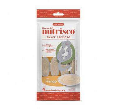 Snack Nutrisco Cremoso para Gatos Adultos Sabor Frango - 56g