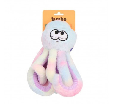 Brinquedo Pelúcia Mordedor Frizzy Octupus Rainbow Jambo para Cães - Médio