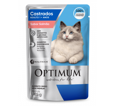 Ração Úmida Sachê Optimum Salmão Mars para Gatos Castrados - 85g