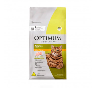 Ração Seca Optimum Frango para Gatos Adultos - 1kg