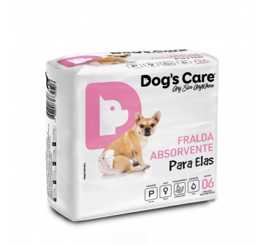 Fralda Higiênica Dog's Care para Cadelas P - 6 unidades