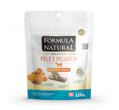 Snacks Fórmula Natural Pele para Cães Porte Mini e Pequeno - 120g