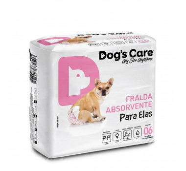 Fralda Higiênica Dog's Care para Cadelas PP - 6 unidades