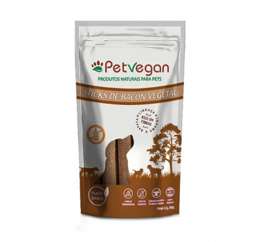 Petisco Sticks de Bacon Vegetal PetVegan para Cães - 60g